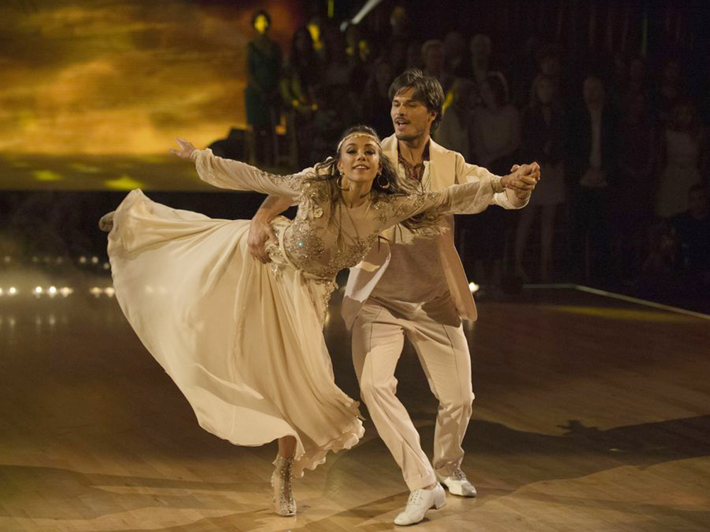 Watch Jana Kramer Earn Her Best Score Yet With a Smooth Foxtrot on “Dancing With the Stars”