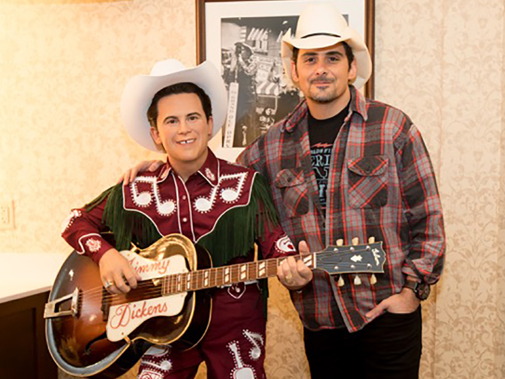 Brad Paisley Unveils Little Jimmy Dickens Wax Figure as Part of Nashville’s New Madame Tussauds Attraction